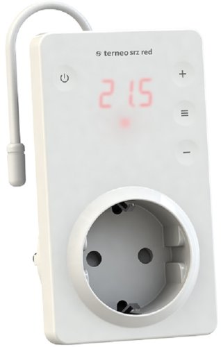 Реле температуры сенсорное розеточное Terneo SRZ red с внешним датчиком t картинка